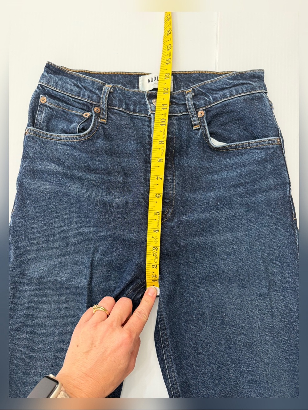 Agolde Riley High Rise Straight Crop Jeans - 25 - Picture 11 of 13